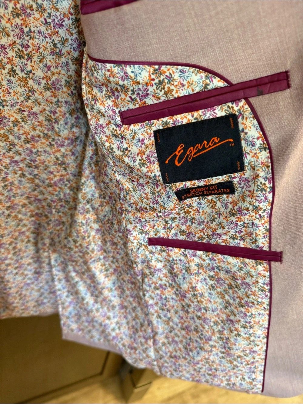 Egara Light Blush Pink Two-Button Sport Coat